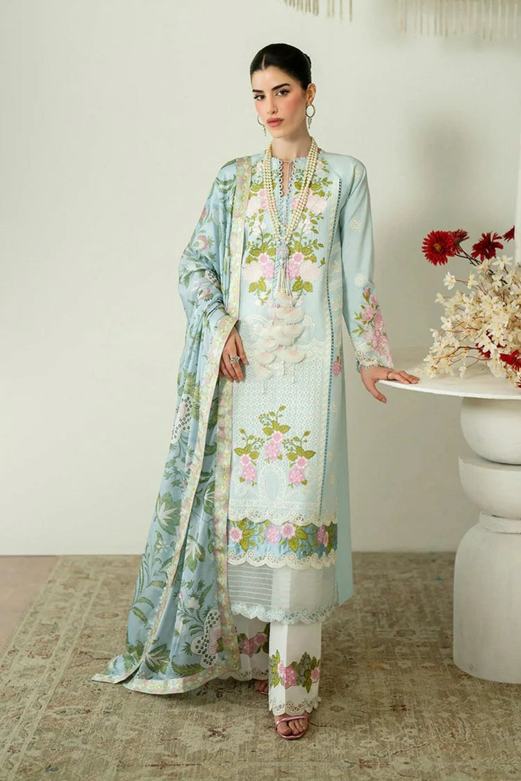 Zariya - Zaira Blooming Flower Lawn Collection - IDALIA-ZB6S107 - Unstitched