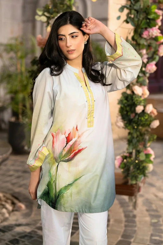 Mariam Aziz - Mahgul Printed Lawn Collection - F-4-008 Gul-e-Lala - Unstitched