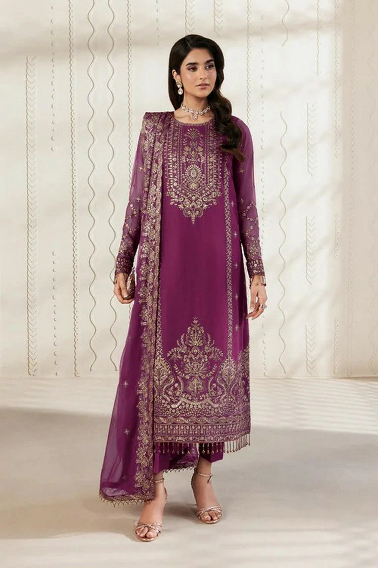 Zarif - Bayaan Chiffon Collection - ZR-BYN-08 SWABI - Unstitched