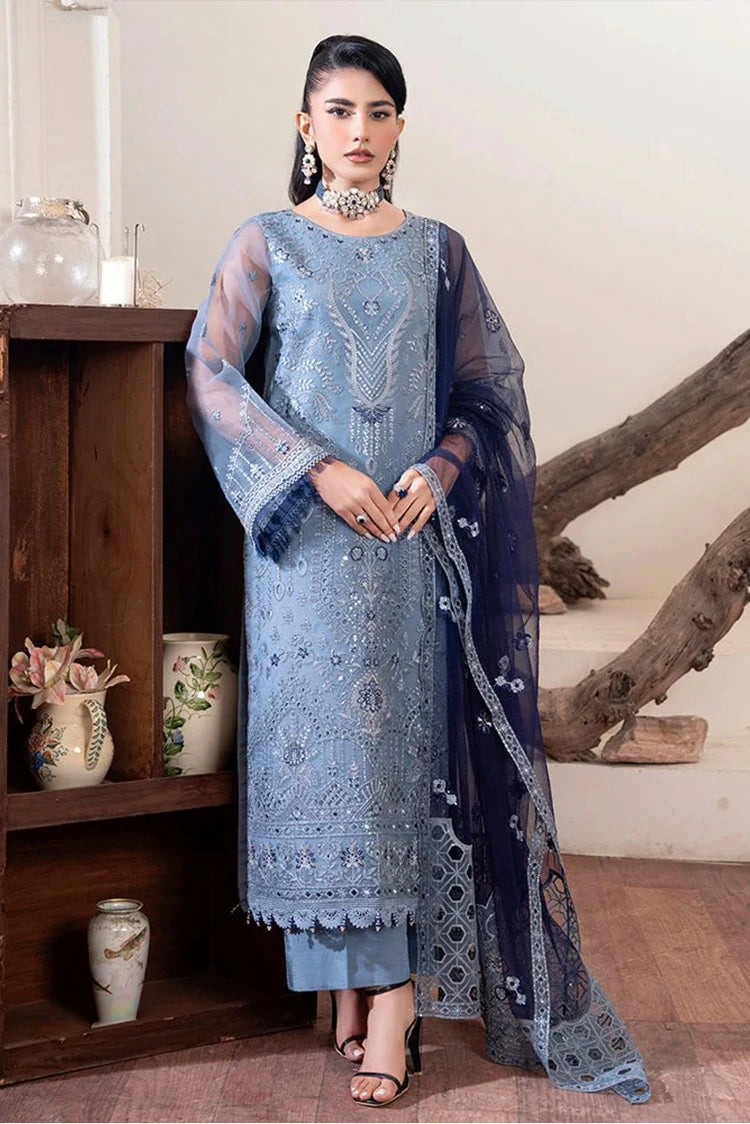 Azu - Zewar Embroidered Organza Collection - 04-Maya - Unstitched
