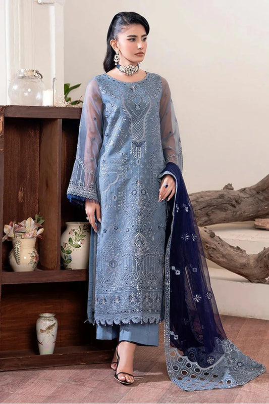 Azu - Zewar Embroidered Organza Collection - 04-Maya - Unstitched