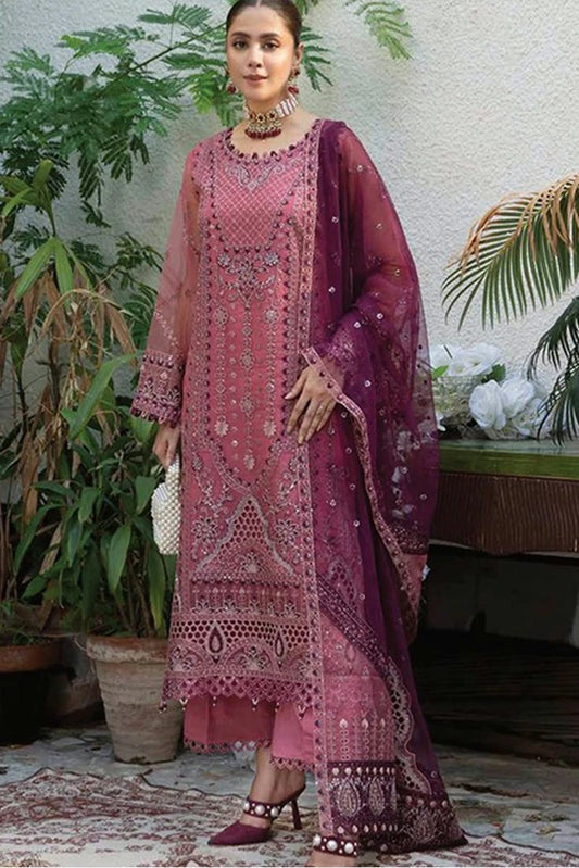 Azu - Navia Embroidered Organza Collection - 03-Serene Moods - Unstitched