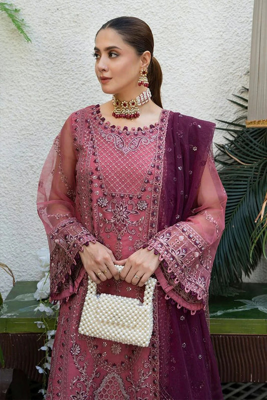 Azu - Navia Embroidered Organza Collection - 03-Serene Moods - Unstitched