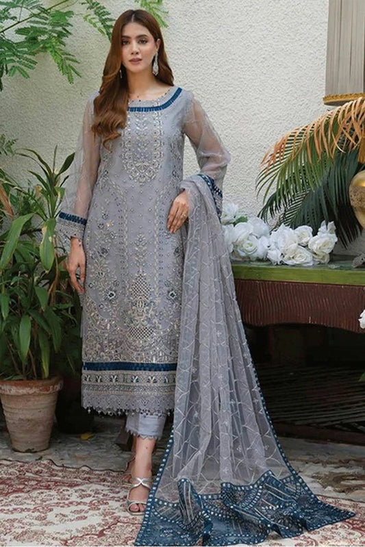 Azu - Navia Embroidered Organza Collection - 07-Vivid Days - Unstitched