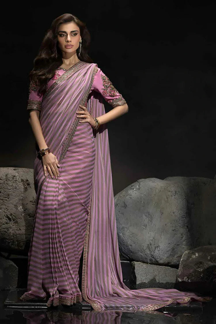 Charizma - Seher Premium Hand Work & Embroidered Formal Chiffon Saree Collection Vol 1 - CSS6-03 - Unstitched