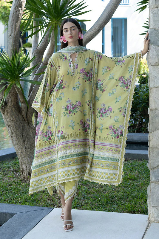 Elaf - Santorini Prints Collection - EPN-4A Avocado - Unstitched