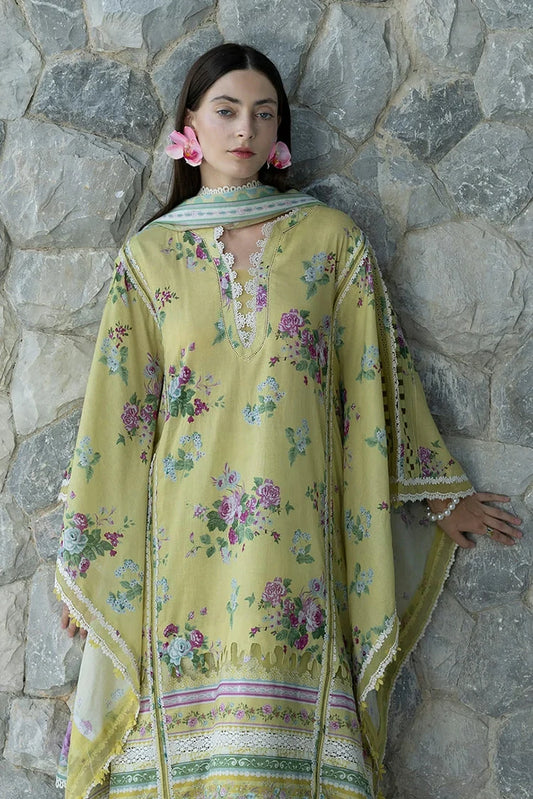 Elaf - Santorini Prints Collection - EPN-4A Avocado - Unstitched