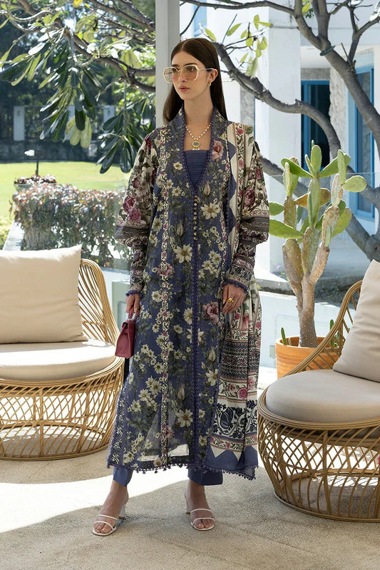 Elaf - Santorini Prints Collection - EPN-6A Boo Berry - Unstitched