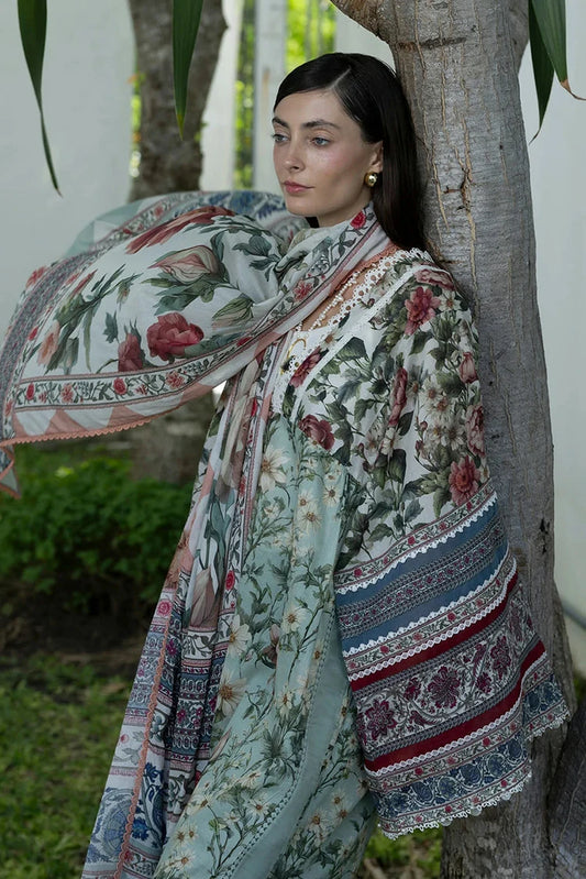 Elaf - Santorini Prints Collection - EPN-6B OpalIne Garden - Unstitched