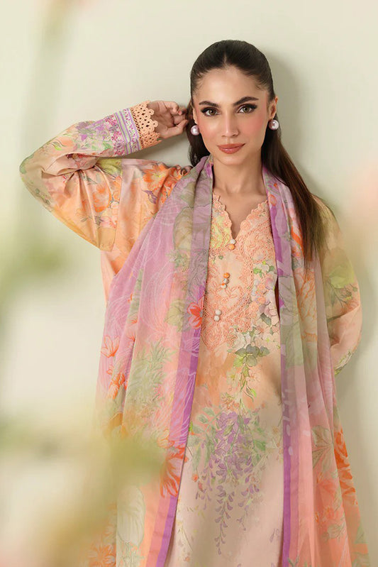 Roheenaz - Rosette Lawn Collection - 2B-Sunlit Fern - Unstitched