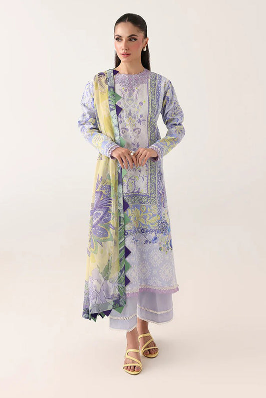Roheenaz - Rosette Lawn Collection - 4B-Blush Meadow - Unstitched