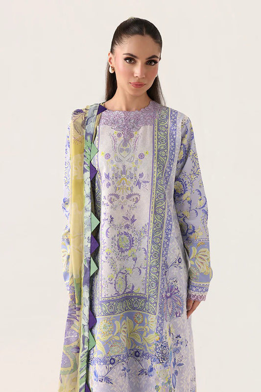 Roheenaz - Rosette Lawn Collection - 4B-Blush Meadow - Unstitched