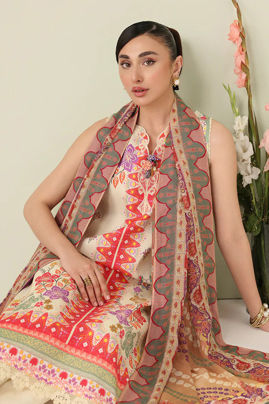 Roheenaz - Rosette Lawn Collection - 5A-Pastel Symphony - Unstitched