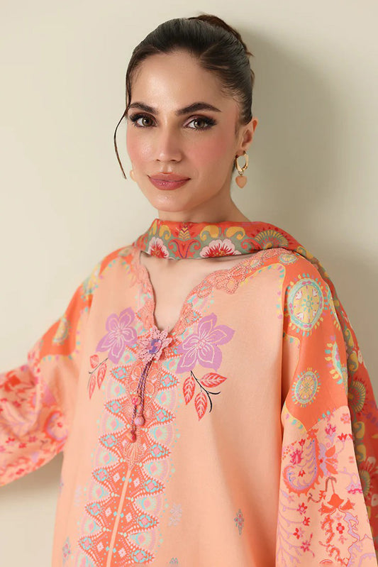 Roheenaz - Rosette Lawn Collection - 5B-Warm Horizon - Unstitched