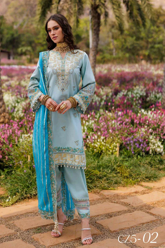 Charizma - Zauq Festive Lawn Jacquard Collection Vol 1 - CZ5-02 - Unstitched
