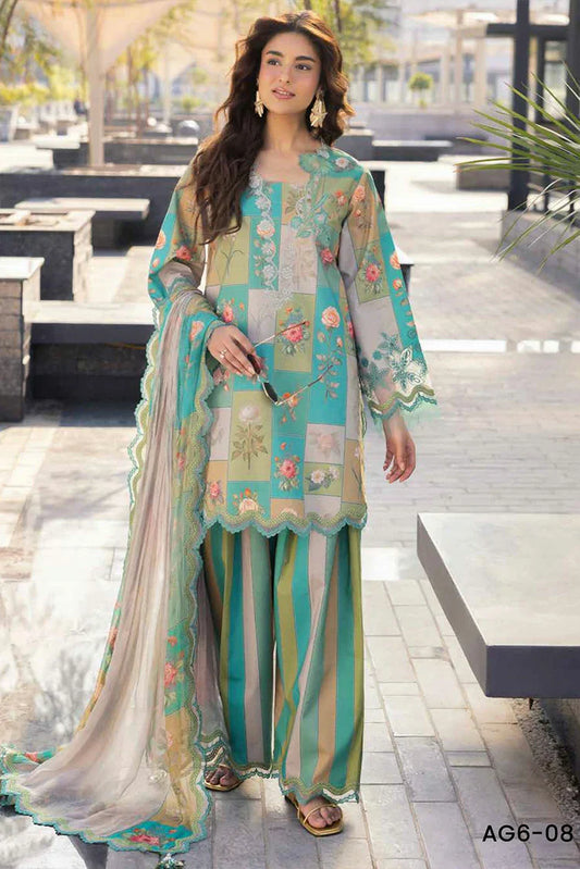 Charizma - Aghaz e Nou Embroidered Lawn Collection Vol 1 - AG6-08 - Unstitched