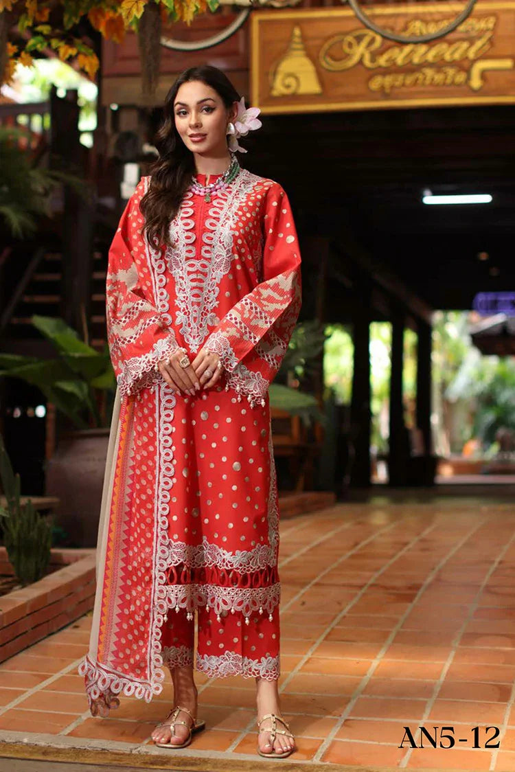 Charizma - Aniiq Embroidered Printed Lawn Collection Vol 2 - AN5-12 - Unstitched