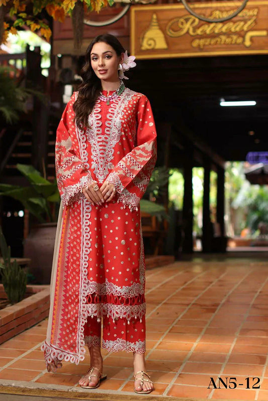 Charizma - Aniiq Embroidered Printed Lawn Collection Vol 2 - AN5-12 - Unstitched