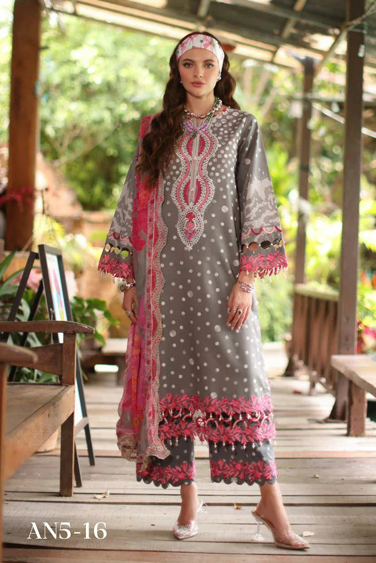 Charizma - Aniiq Embroidered Printed Lawn Collection Vol 2 - AN5-16 - Unstitched