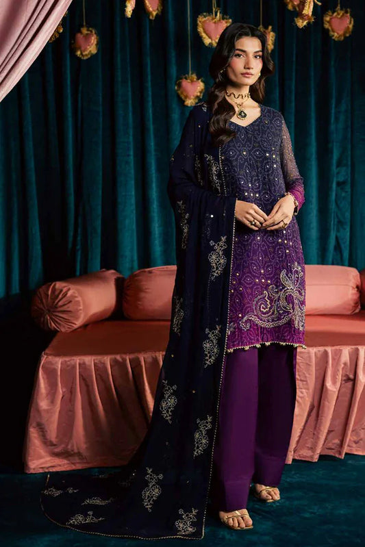 Nureh - Mukeshkari Embroidered Mukesh Chiffon Collection Vol 1 - MK-23 - Unstitched
