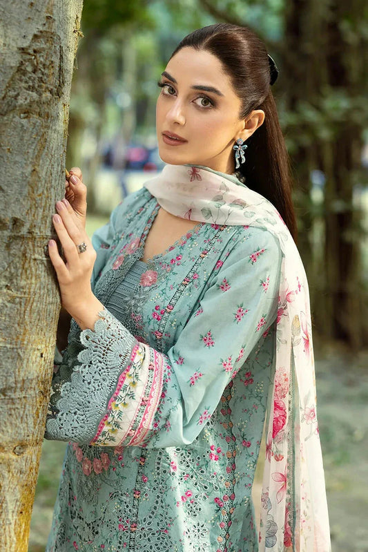 Elaf - Chikankari Prints With Chiffon Dupatta - ERC-2B BATIK - Unstitched
