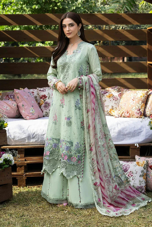 Elaf - Chikankari Prints With Chiffon Dupatta - ERC-7B NAHL - Unstitched