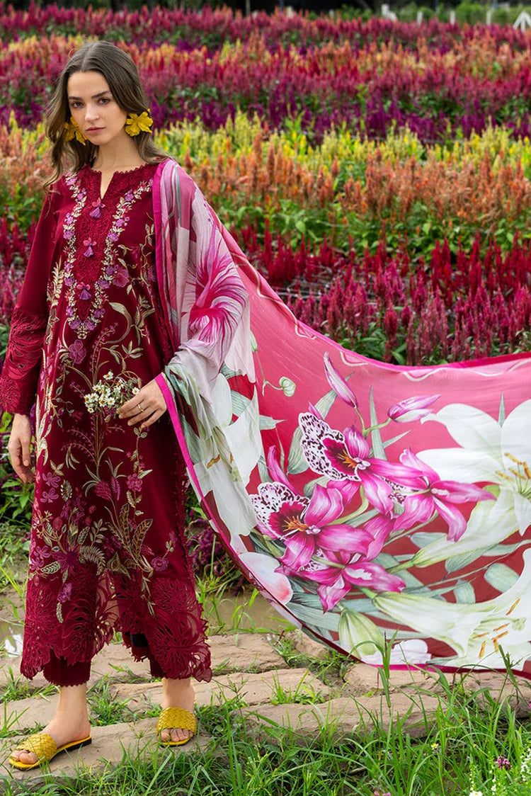 Mushq - Hemline The Secret Garden - 4B-Aurora Petals - Unstitched