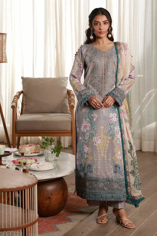 Gulaal - Delia Lawn Collection - D2-ORRA - Unstitched