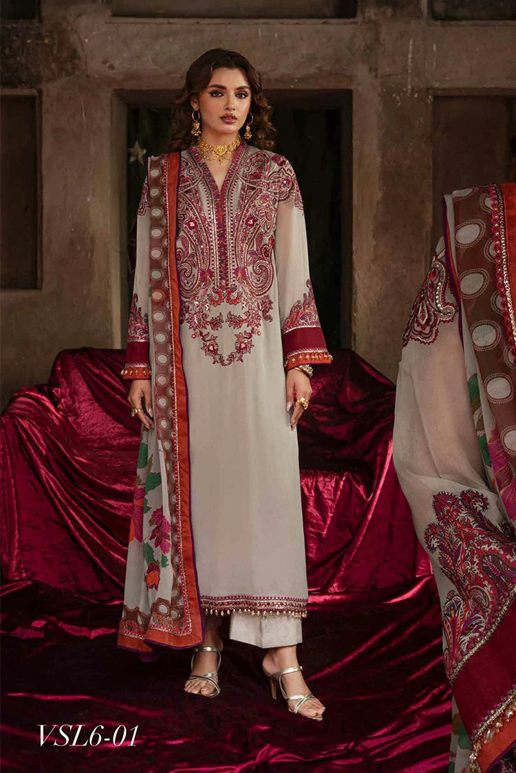 Charizma - Vasal Luxury Chiffon Festive Edit Vol 1 - VSL6-01 - Unstitched
