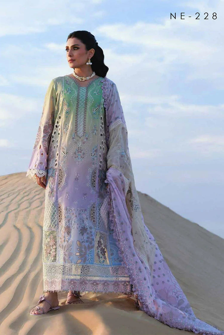 Nureh - Aman Luxury Lawn Collection - NE-228 - Unstitched