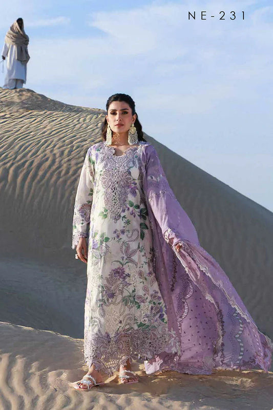 Nureh - Aman Luxury Lawn Collection - NE-231 - Unstitched