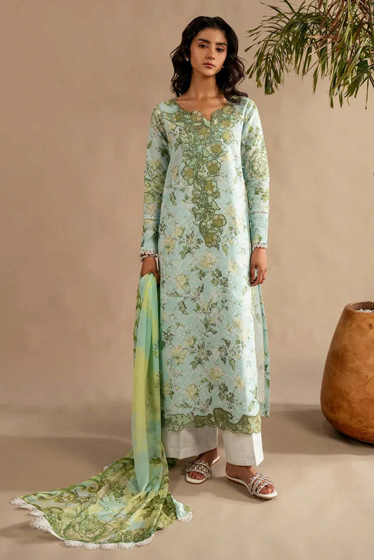 Asifa & Nabeel - Meraki Spring Summer - Mint Mosaic MSSL-12 - Unstitched