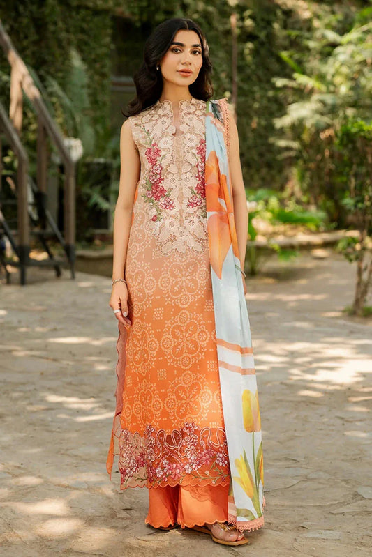 Asifa & Nabeel - Meraki Spring Summer - Peach Sorbet MSSL-02 - Unstitched