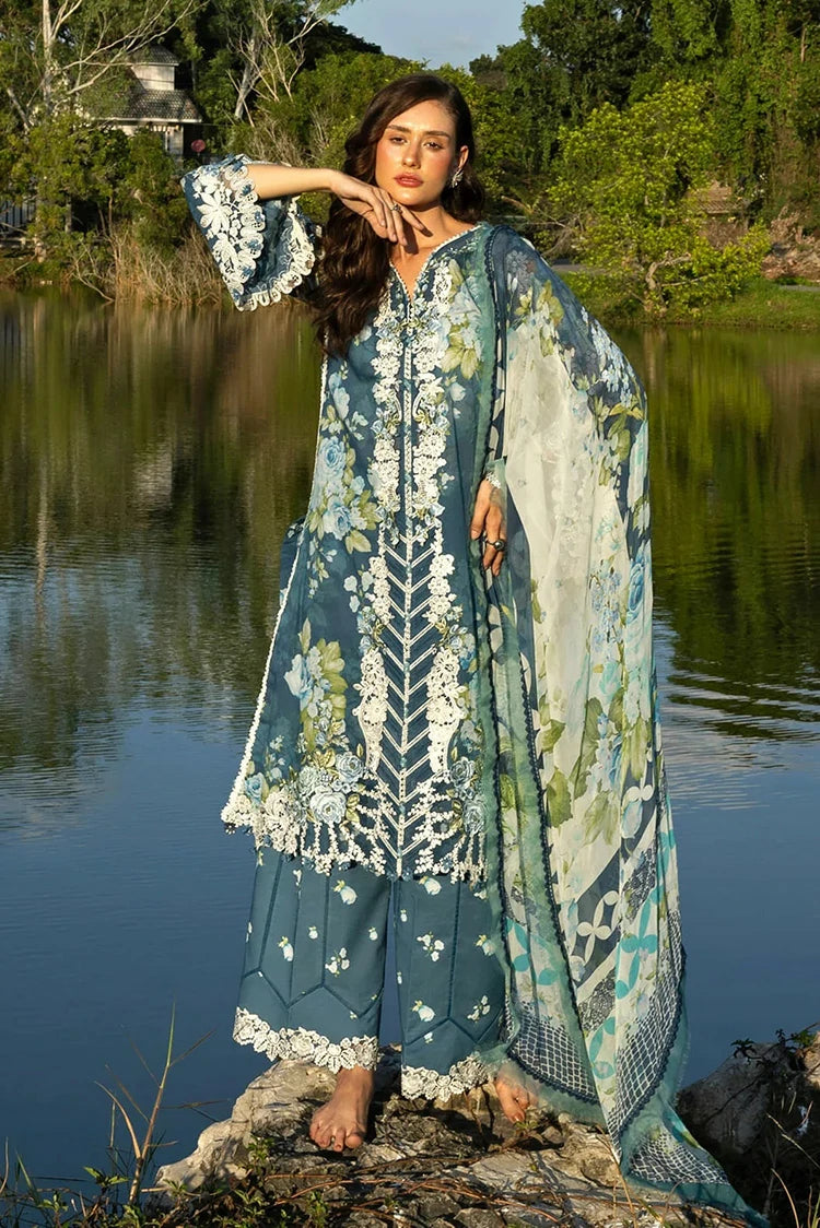 Elaf - Signature Florals Whispers Collection - ESA-7B SEA ENCHANTRESS - Unstitched