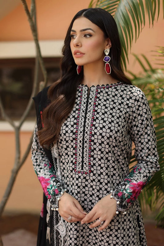Charizma - Combination Embroidered Lawn Collection Vol 1 - CC6-08 - Unstitched