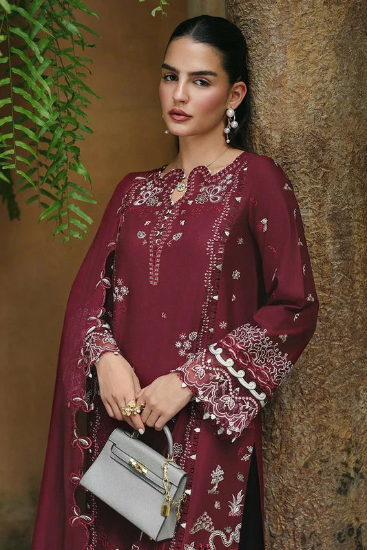 Qalamkar - Qline Lawn Drop 1 - RP-12 GARNET - Unstitched