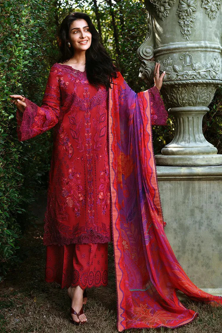 Mushq - A Moi Held by Love Luxury Lawn - 11U-Falling Petals - Unstitched