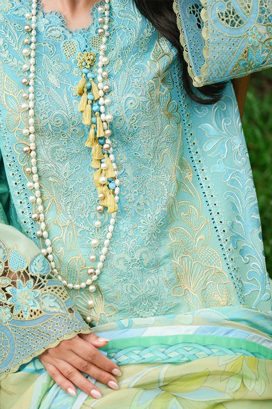 Mushq - A Moi Held by Love Luxury Lawn - 07U-Whispering Winds - Unstitched