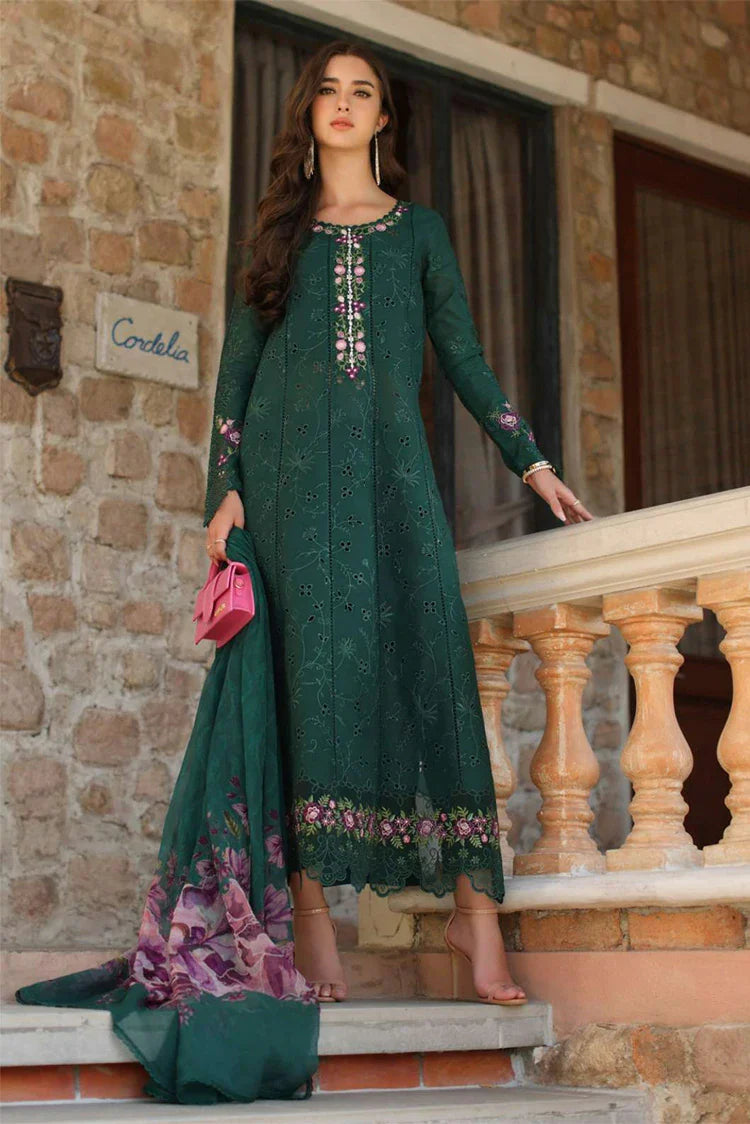 Noor by Saadia Asad - Noor Luxury Eid Handwork Schiffli Laserkari - D1A-Sorina - Unstitched