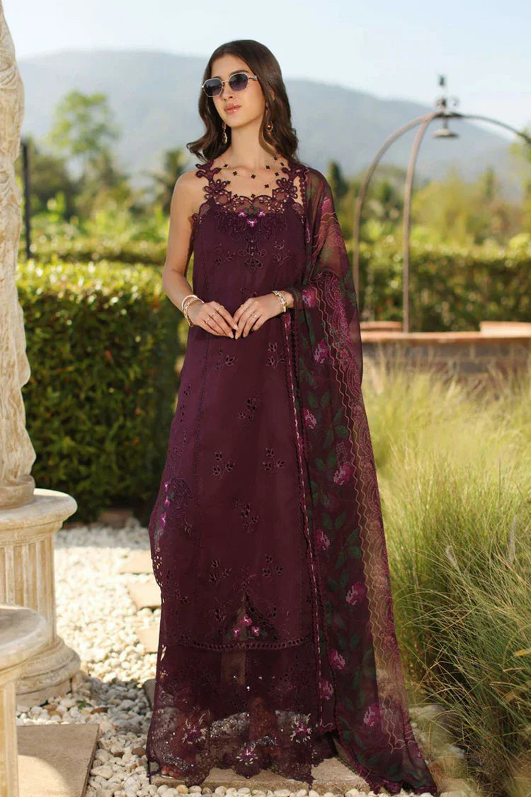 Noor by Saadia Asad - Noor Luxury Eid Handwork Schiffli Laserkari - D8B-Selene - Unstitched