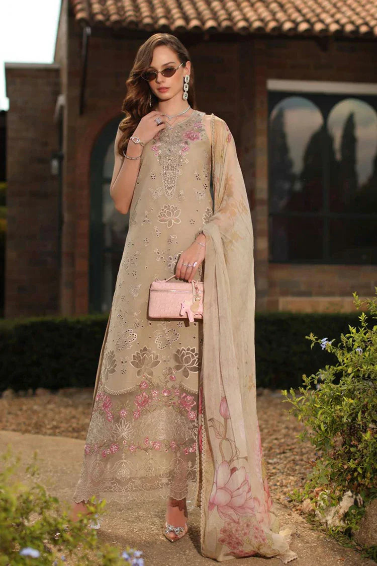 Noor by Saadia Asad - Noor Luxury Eid Handwork Schiffli Laserkari - D9B-Velisse - Unstitched
