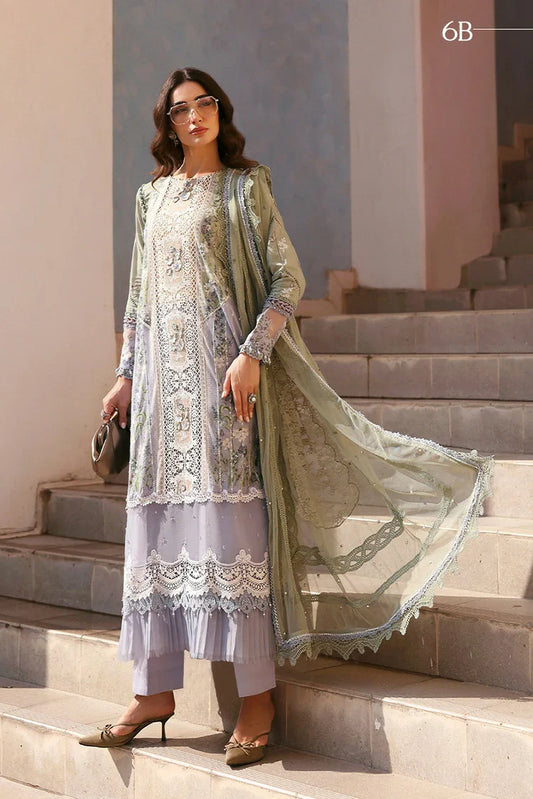 Maria B - Timeless Elegance Luxury Lawn - Design-6B - Unstitched