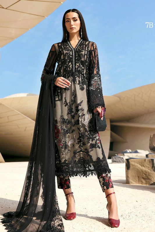 Maria B - Timeless Elegance Luxury Lawn - Design-7B - Unstitched