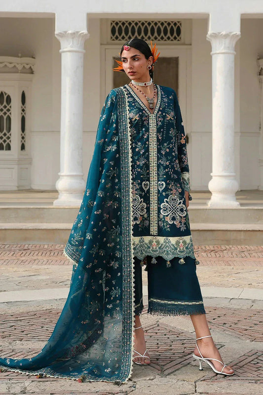 Hussain Rehar - Kala Bagh Luxury Lawn Eid Edit - D-94-Azraq - Unstitched