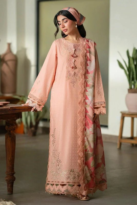 Nureh - Raha Embroidered Jacquard Lawn Collection Vol 1 - NE-235 - Unstitched