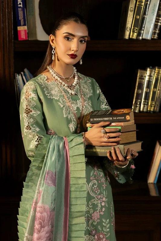 Gulmina - Dil Kash Luxury Lawn - 08-SABA - Unstitched