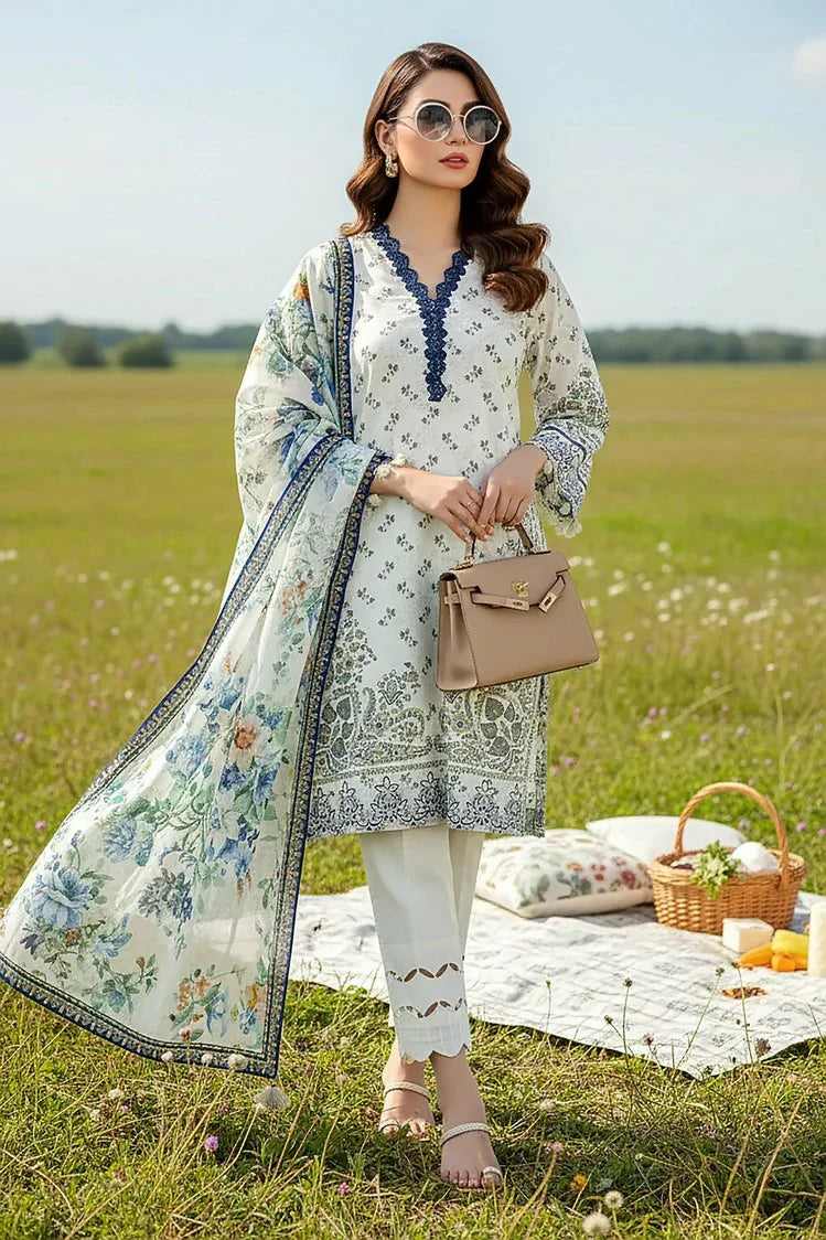 Lakhany - Komal Embroidered Printed Lawn Collection - LG-MM-0931 - Unstitched