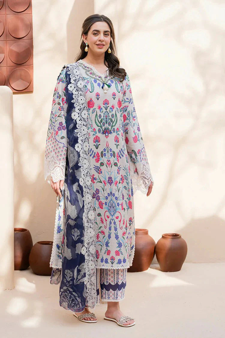 Roheenaz - Summer in Bloom Printed Vol 3 - 1B-Rosette - Unstitched