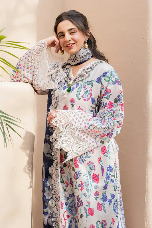 Roheenaz - Summer in Bloom Printed Vol 3 - 1B-Rosette - Unstitched