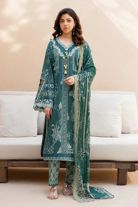 Roheenaz - Summer in Bloom Printed Vol 3 - 3B-Gardenia Veil - Unstitched